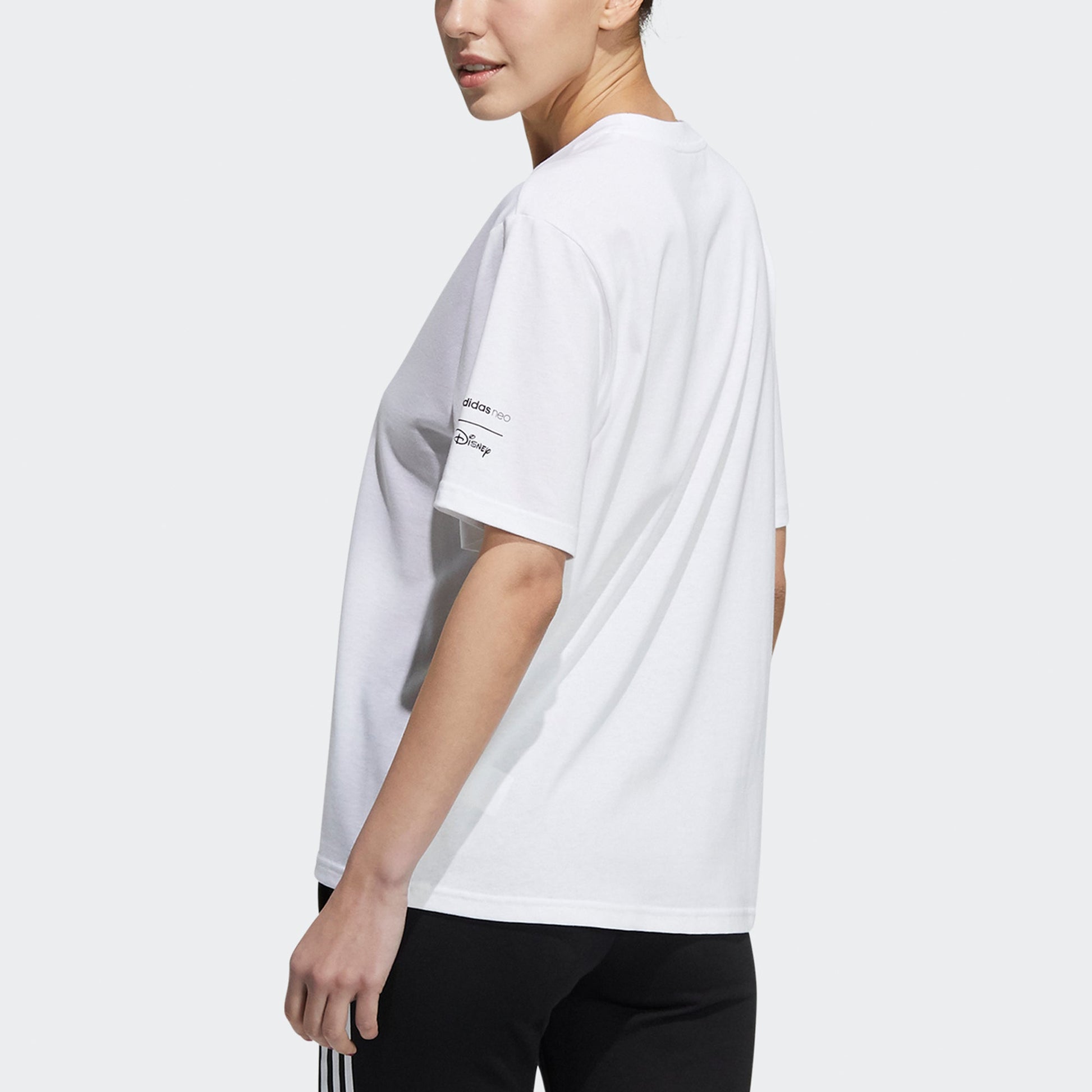 (WMNS) adidas neo Mf Tee 2 Printing Round-neck White HF0468
