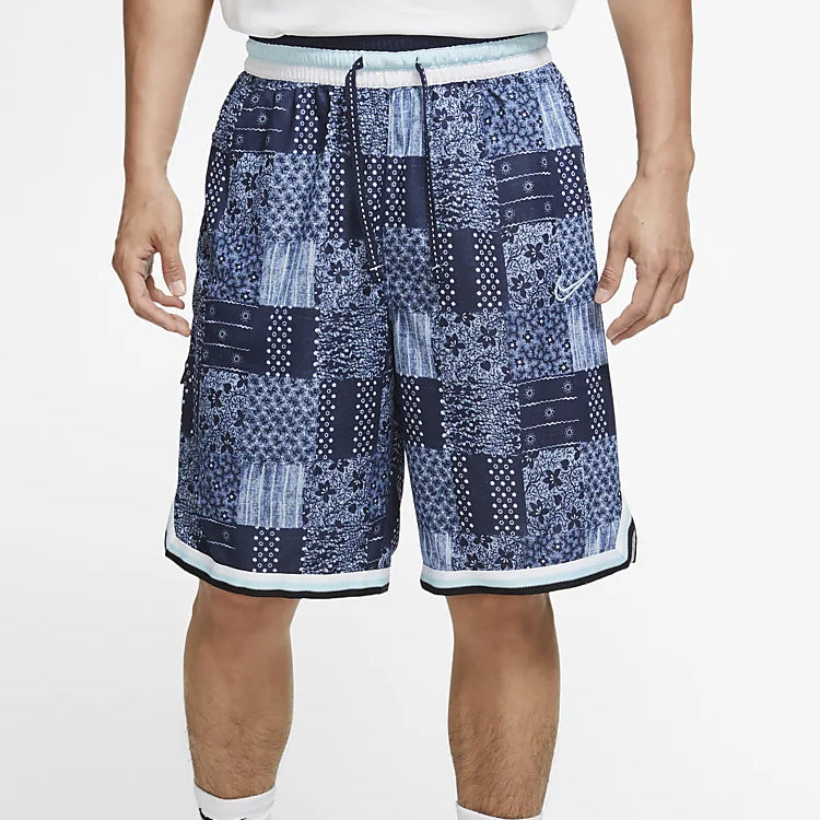 Nike DNA Flowers Embroidered Basketball Shorts Blue CK6348-457
