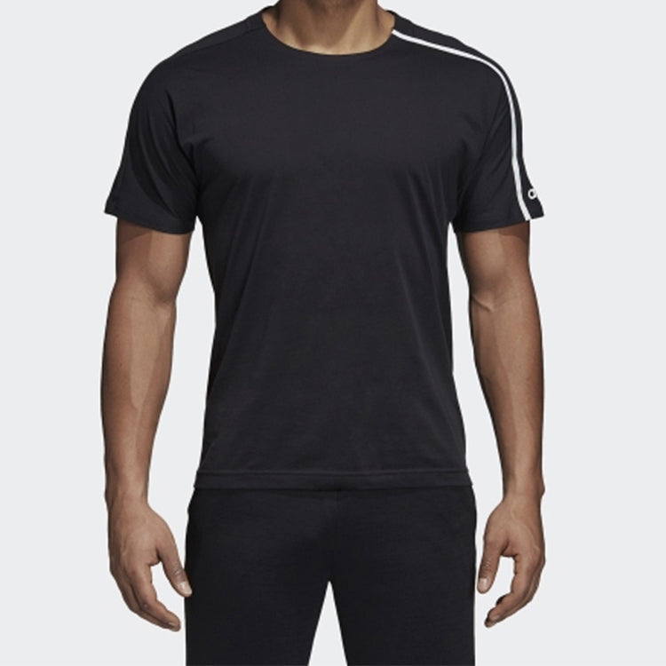 adidas Sports Round Neck Z.N.E. Tee 'Black White' DM7592