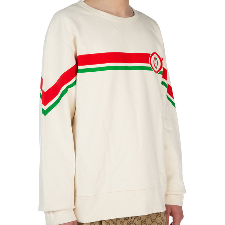 Gucci Striped Printed Pullover Long Sleeve 'White' 475532-XJBCM-9230