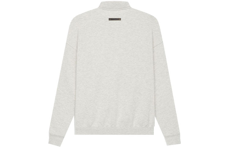 Fear of God Essentials SS21 Pullover Mockneck Light Heather Oatmeal FOG-SS21-596