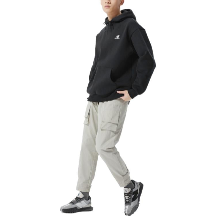 New Balance Logo Printing Sports Pullover Couple Style Black 5CC18043-BK