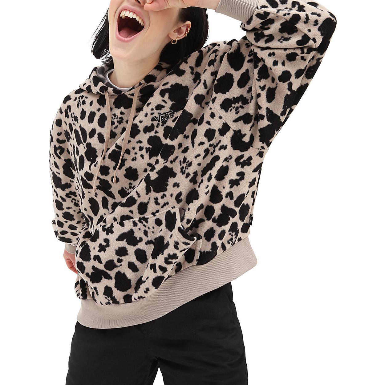 (WMNS) Vans Dotty Check Hoodie 'Brown Black' VN0A7RO1BLK