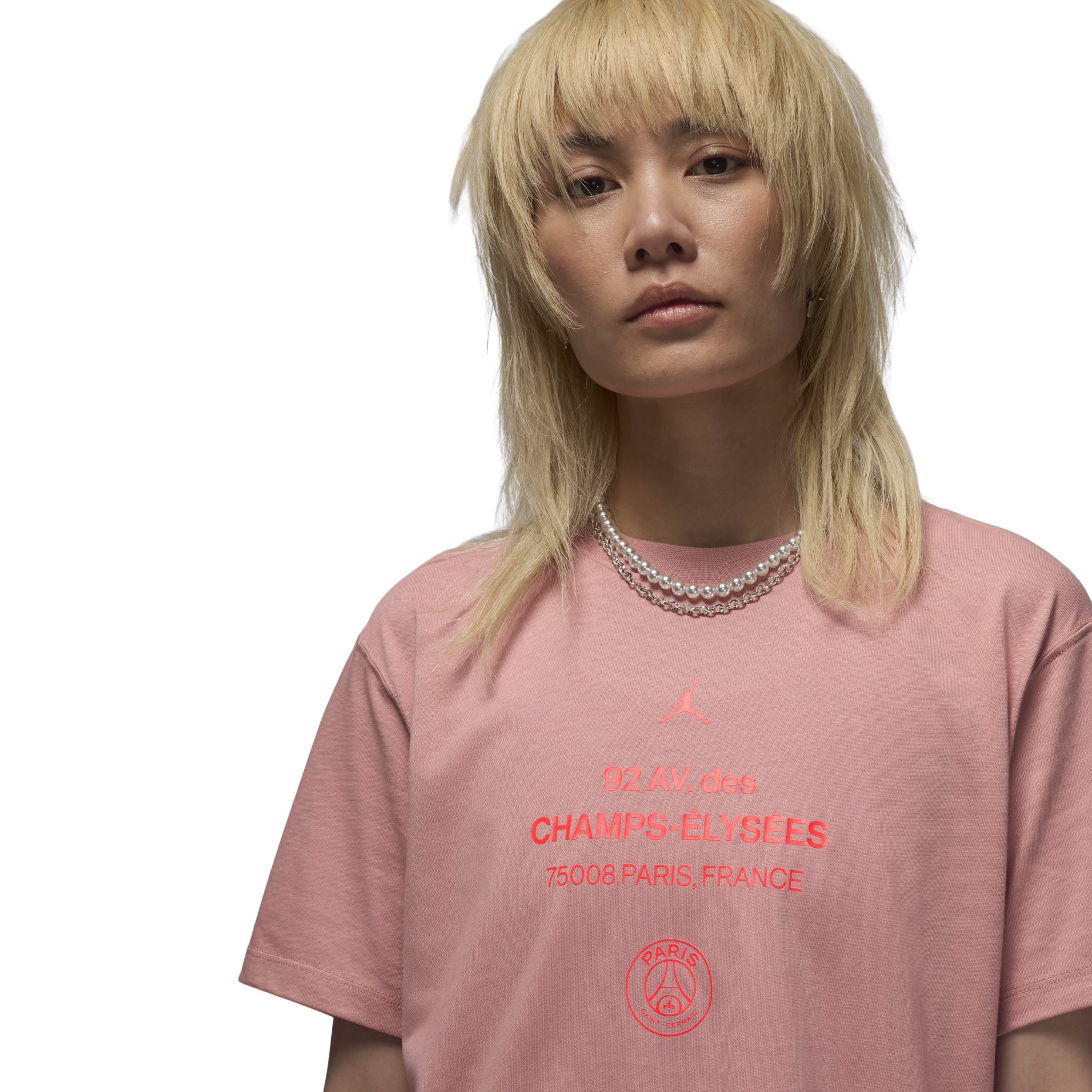 (WMNS) Air Jordan Paris Saint-Germain T-Shirt Asia Sizing 'Rust Pink' FV7749-612