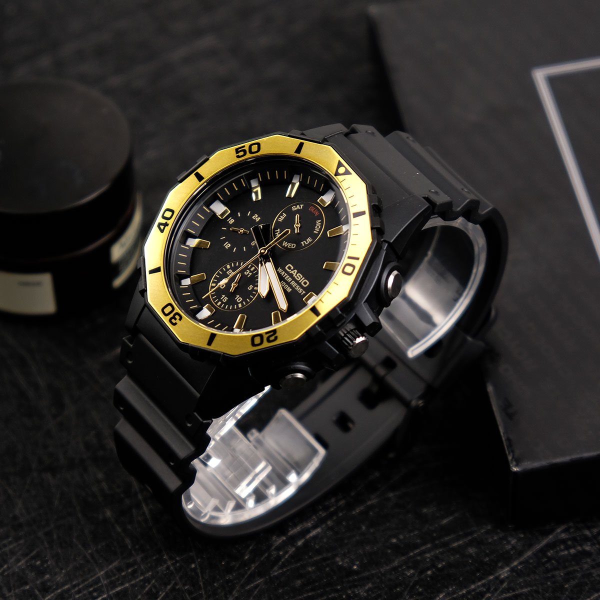 CASIO Waterproof Mens BlackGold Analog MRW-400H-9A2021
