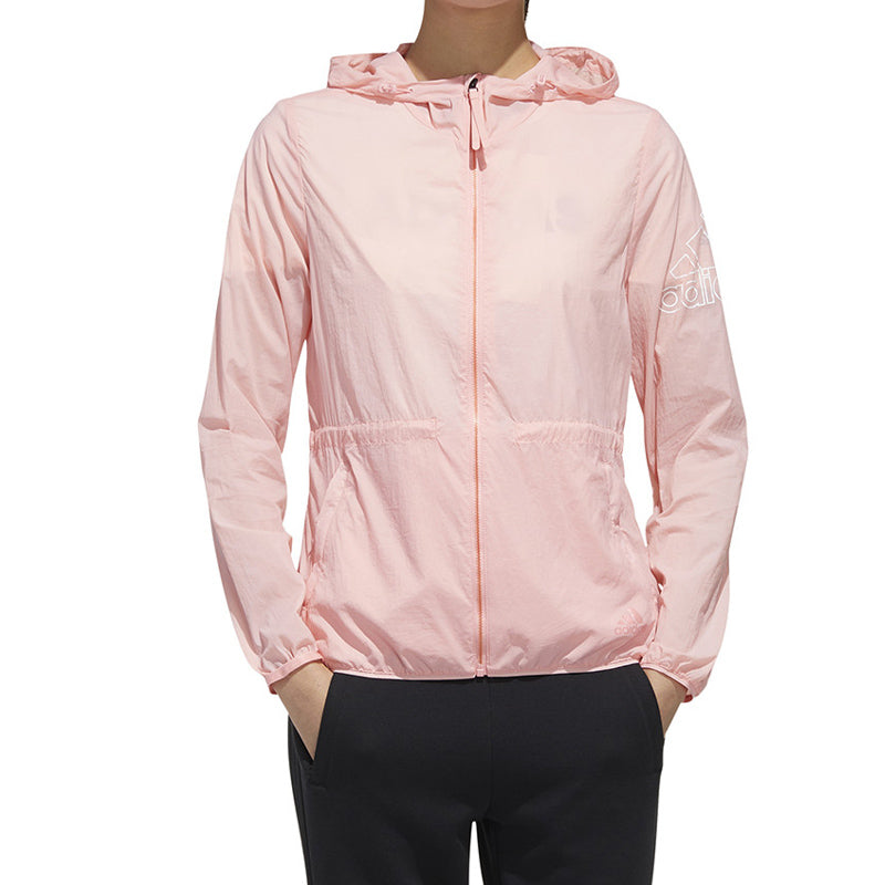 (WMNS) adidas Windbreaker Bos Jacket Windproof Pink Red FT2886