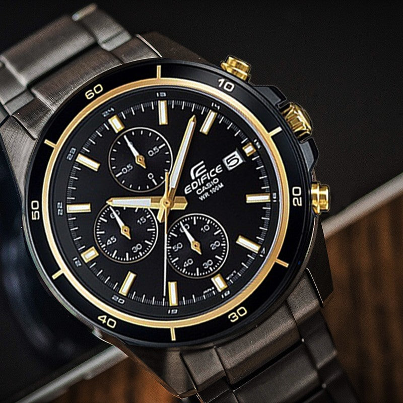 Men's CASIO EDIFICE IP Watch Business Mens Black Analog EFR-526BK-1A9