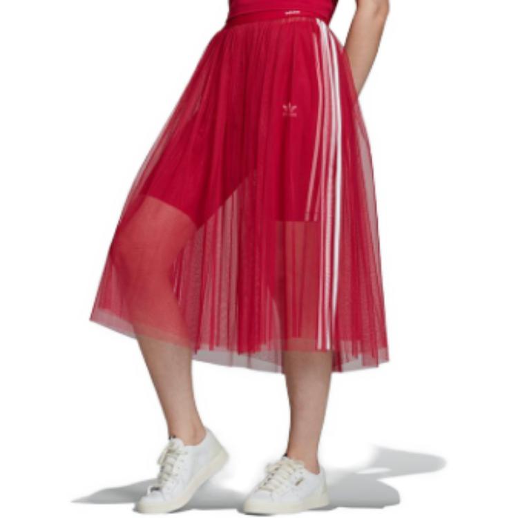 (WMNS) adidas Tulle Skirt 'Red' DV0851