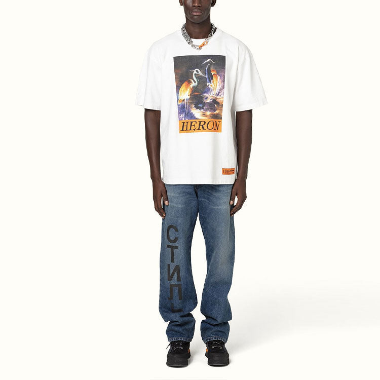 HERON PRESTON Heron Times Regular T-shirt 'White' HMAA020F20JER0020120