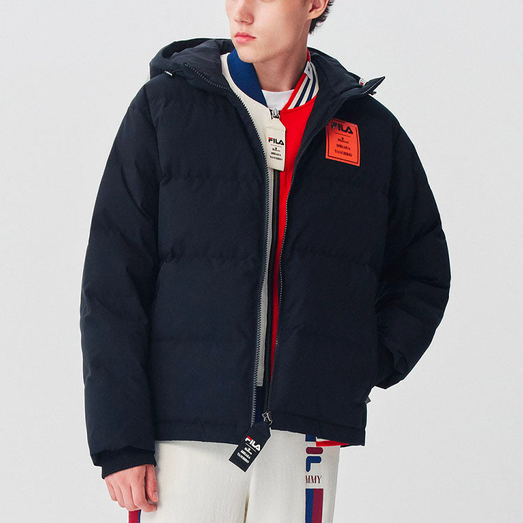 FILA x Mihara Crossover Short Casual Stay Warm Jacket Black F71M048907F-BK