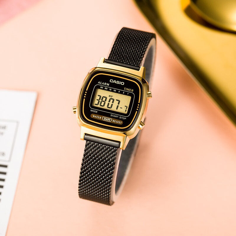 CASIO Male YOUTH Japan / South Korea Fashion Waterproof Mens Black Digital LA670WEMB-1