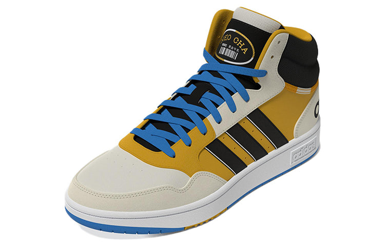 adidas Hoops 3.0 MID 'Creamwhite Yellow Blue' FZ6570