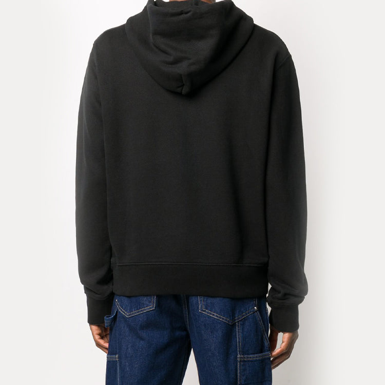 Off-White FW20 Logo Printing Hooded Pullover Men Black OMBB034E20FLE0011001