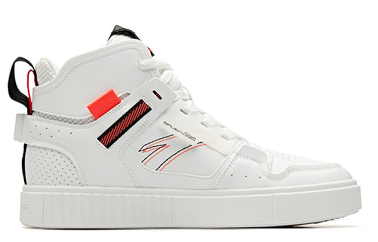 ANTA High Top Skateboarding Shoes 'White Orange' 91948062-3