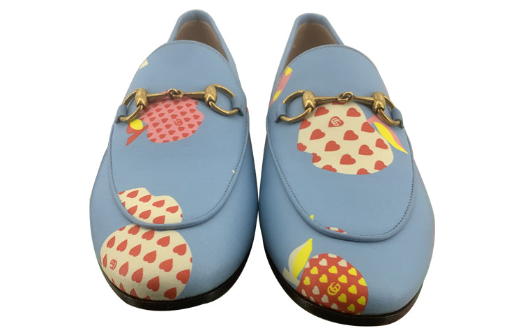 (WMNS) Gucci Leather Slip On 'Blue Red' 22M104861