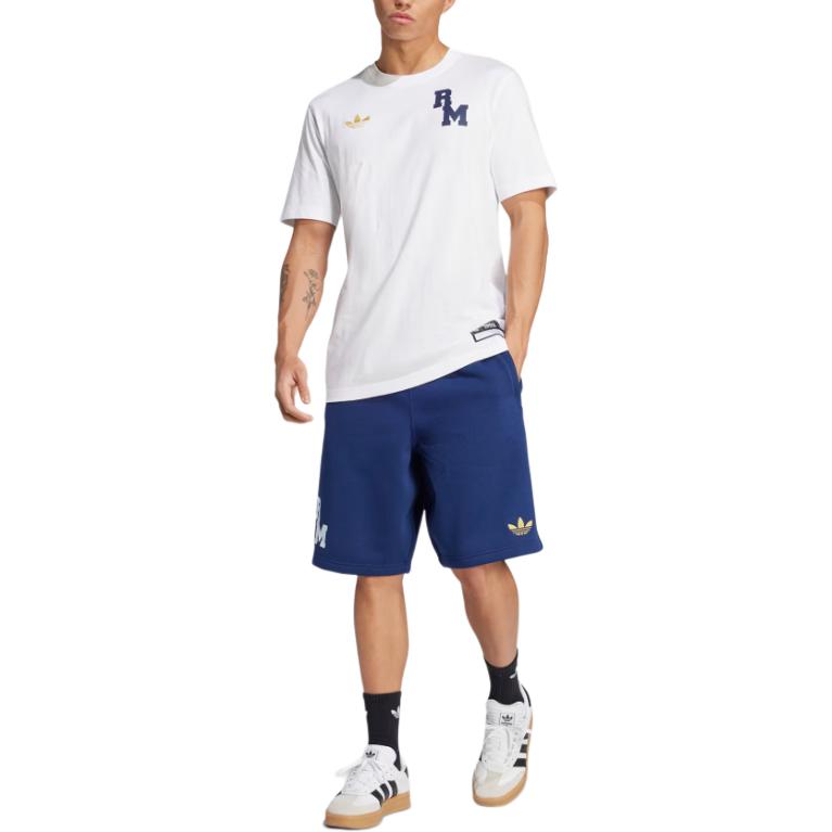 adidas Real Madrid VRCT T-Shirt Asia Sizing 'White Navy' JL6116