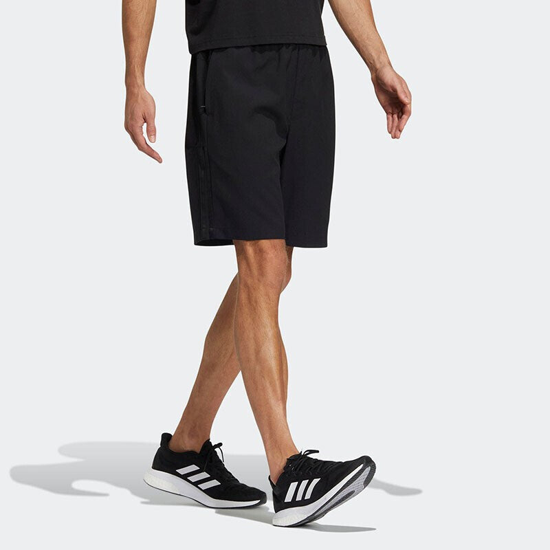 adidas Fi Lib Wvsh Solid Color Micro Mark Logo Athleisure Casual Sports Woven Shorts Black HE7405