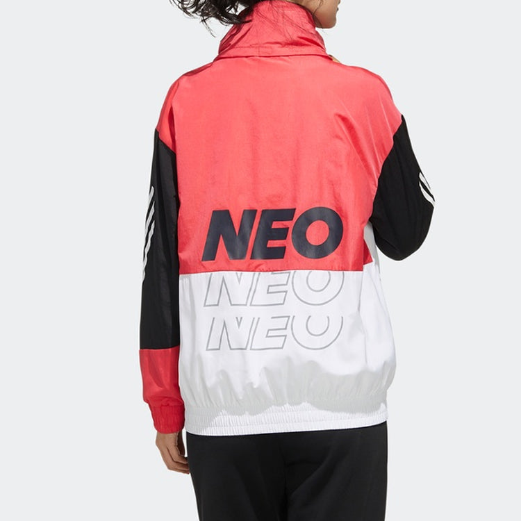 (WMNS) adidas neo Printing Hooded Jacket Pink FU1069