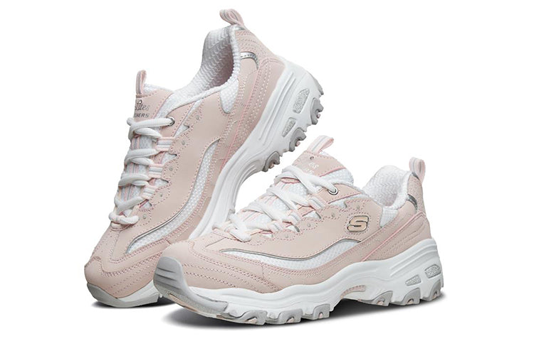 (WMNS) Skechers D'lites Fashion Sneakers Pink/White 11930-LPKW
