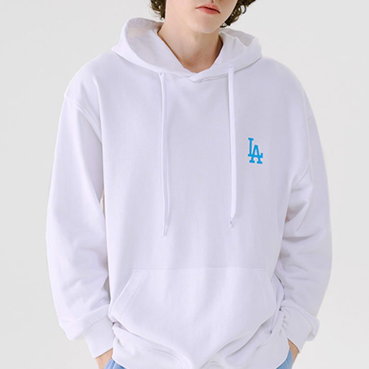MLB LA hooded Large LOGO Printing Sports Long Sleeves Unisex White 31HDE1011-07W