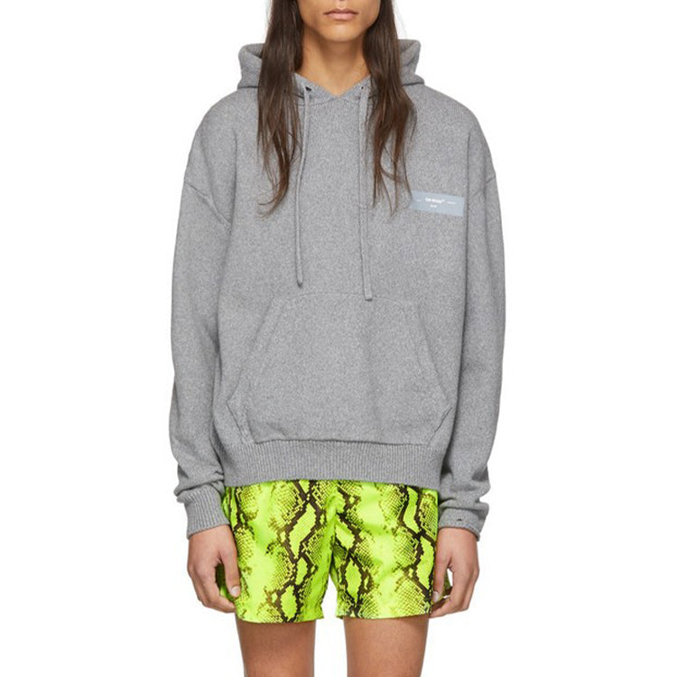Off-White FW20 Arrows Printing Pullover Men Grey OMHA072R20G730200707