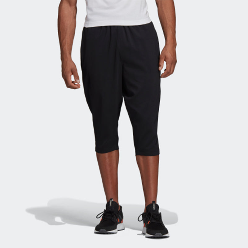 Men's adidas E Pln 3/4 Wvn Woven Cone Training Running Sports Cropped Pants/Trousers Black DQ3107