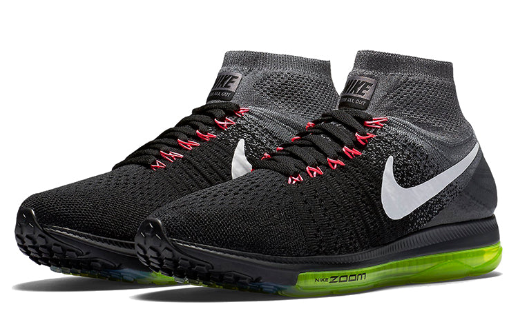 (WMNS) Nike Zoom ALL OUT Flyknit 'Black White Green' 845361-002