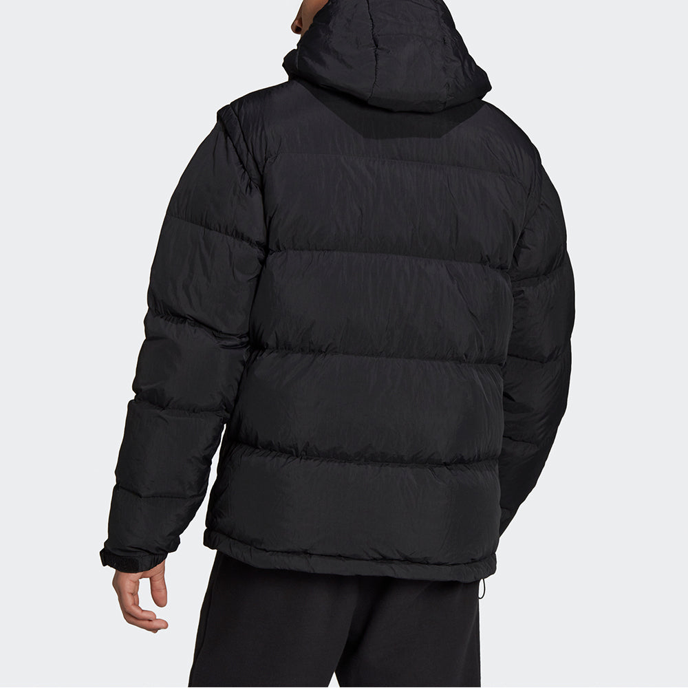 adidas originals Optimus Jacket Detachable Sleeve Stay Warm Sports hooded down Jacket Black H13574