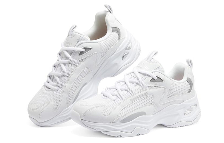 (WMNS) Skechers D'lites 4.0 'White Silver' 149562-WSL