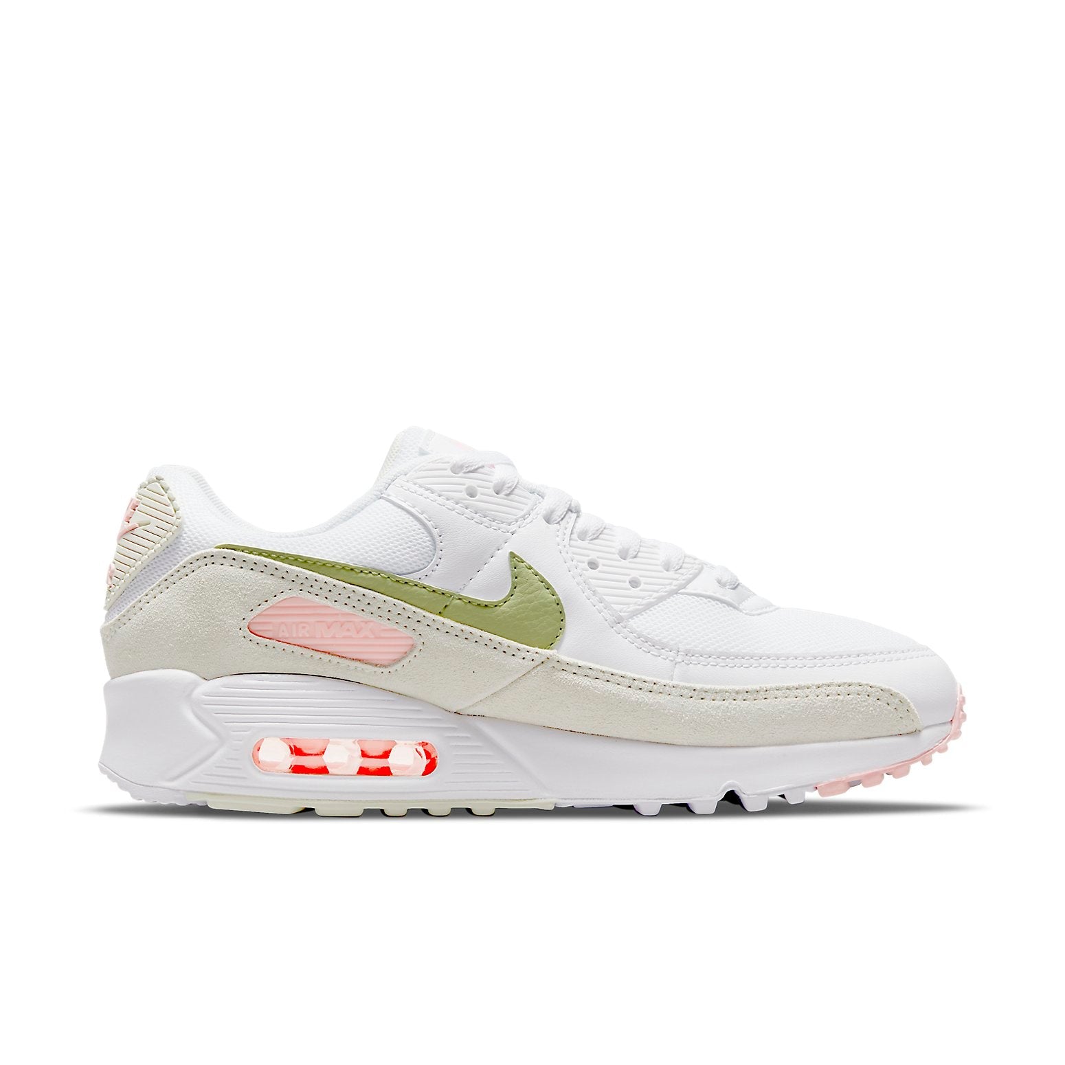 (WMNS) Nike Air Max 90 'White Light Olive Pink' DM2874-100