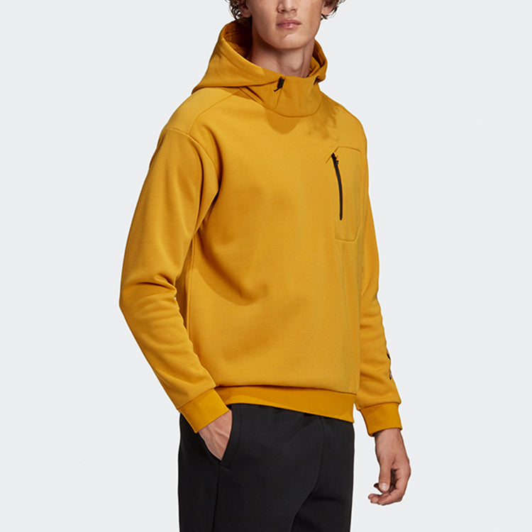adidas terrex Solid Color Outdoor Casual hooded Pullover Yellow GE9914
