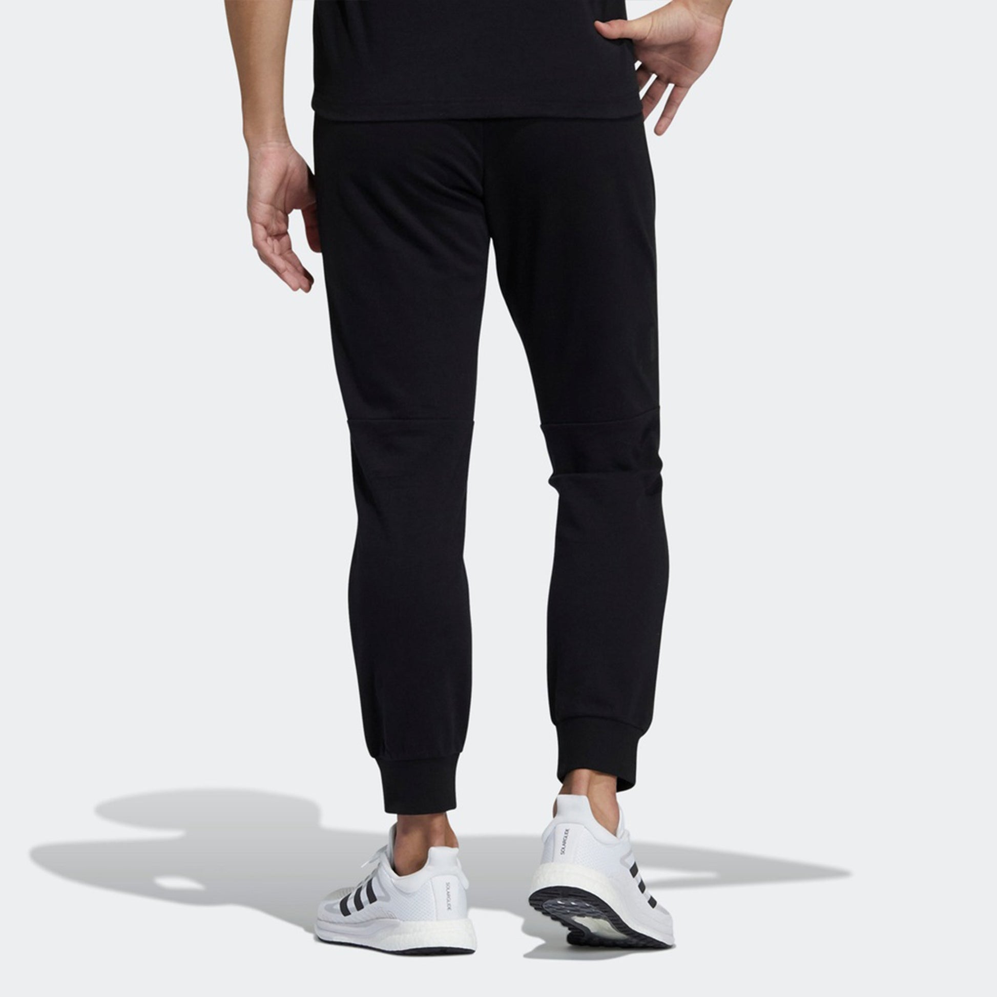 adidas Wj Pnt Ft Series Solid Color Slim Fit Bundle Feet Sports Pants Black GP0860