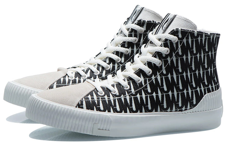 Li-Ning x Jason Wu Canvas Hi Shoes 'Black White' AGCR484-4