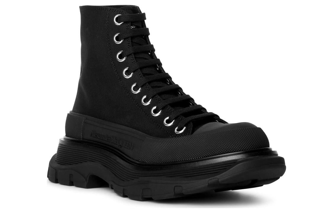 (WMNS) Alexander McQueen Tread Slick Boots 'Triple Black' 611706W4L321000