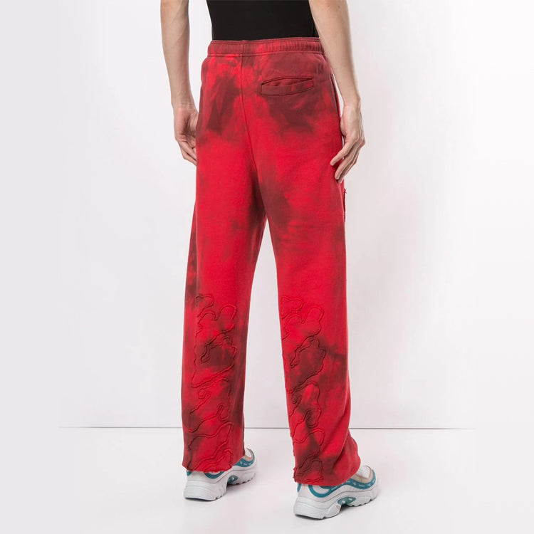 Men's Off-White Tie Dye Red Sports Pants/Trousers/Joggers OMCH027S20E300202000