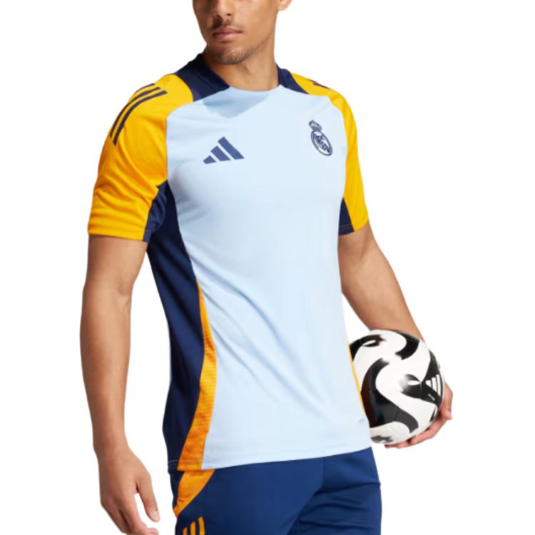 adidas Real Madrid Tiro 24 Competition Training Soccer Jersey Asia Sizing 'Glow Blue' IT5125