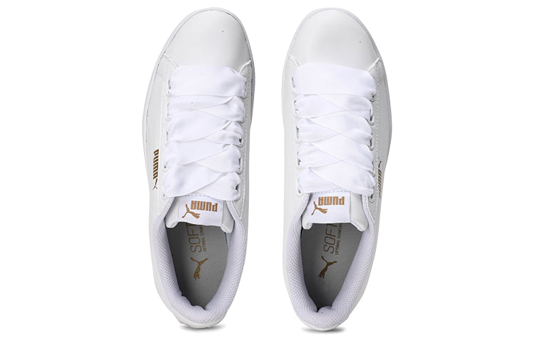 (WMNS) PUMA Vikky Ribbon White/Gold 366088-02