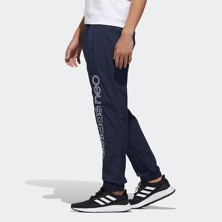 adidas neo M Ss Tp 2 Alphabet Logo Printing Sports Pants Blue FN6535