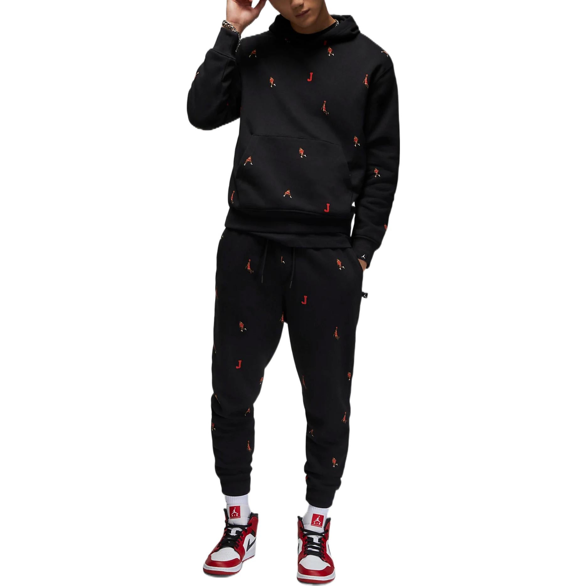 Air Jordan Brand Knit Bundle Feet Sports Pants Men's Black DV9391-010