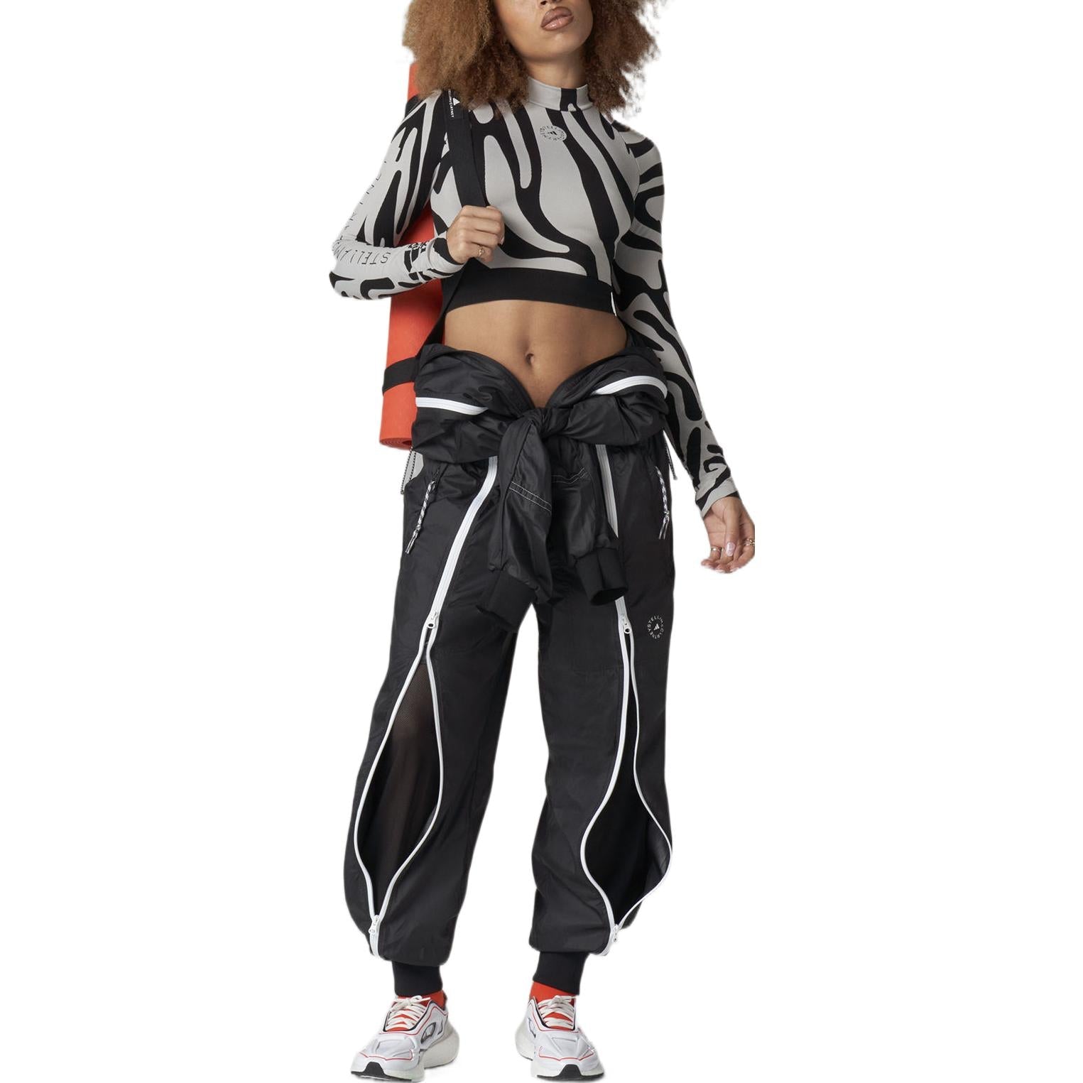 (WMNS) adidas by Stella McCartney Seamless Wolford Crop Top Asia Sizing 'White Black' HF3067