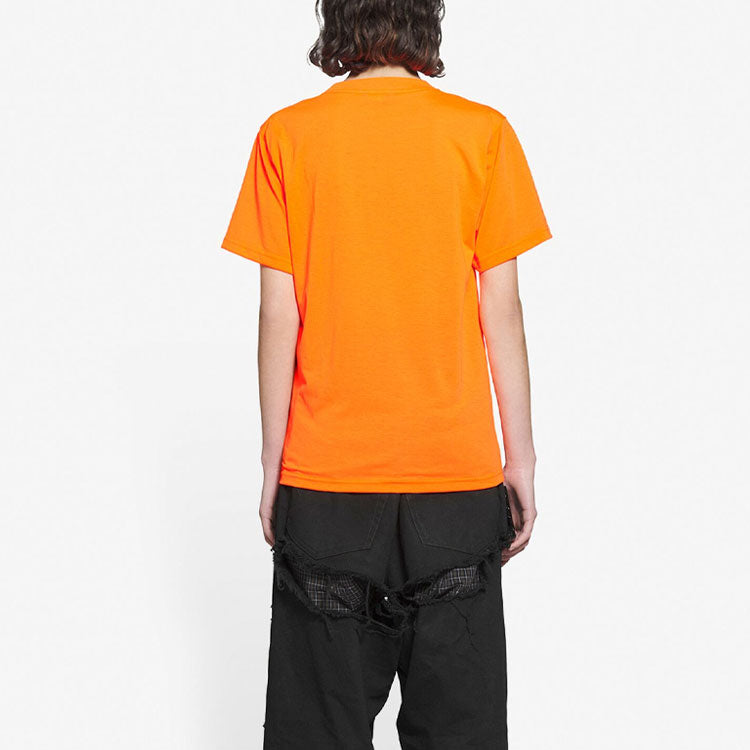 Balenciaga FW21 Elastic Slim Fit Short Sleeve Orange 661705TKVH57513