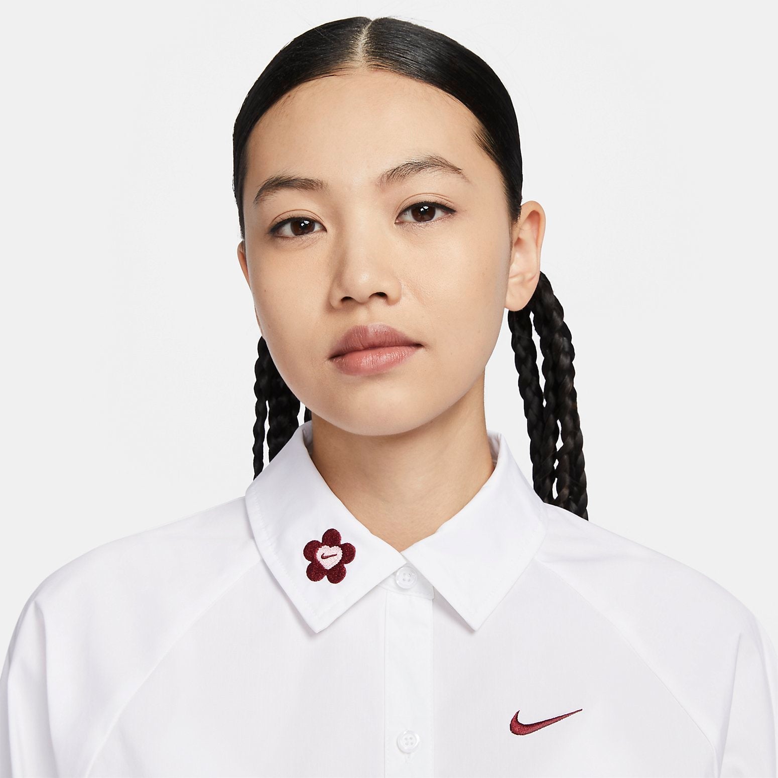 (WMNS) Nike Sportswear Woven Long-Sleeve Shirt 'White' HF1131-100