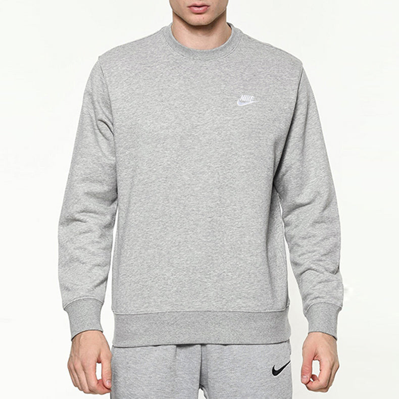 Nike Men's Sportswear Club Crw Casual Sport Round NeckLong Sleeve Shirt Men's Grey BV2666-063
