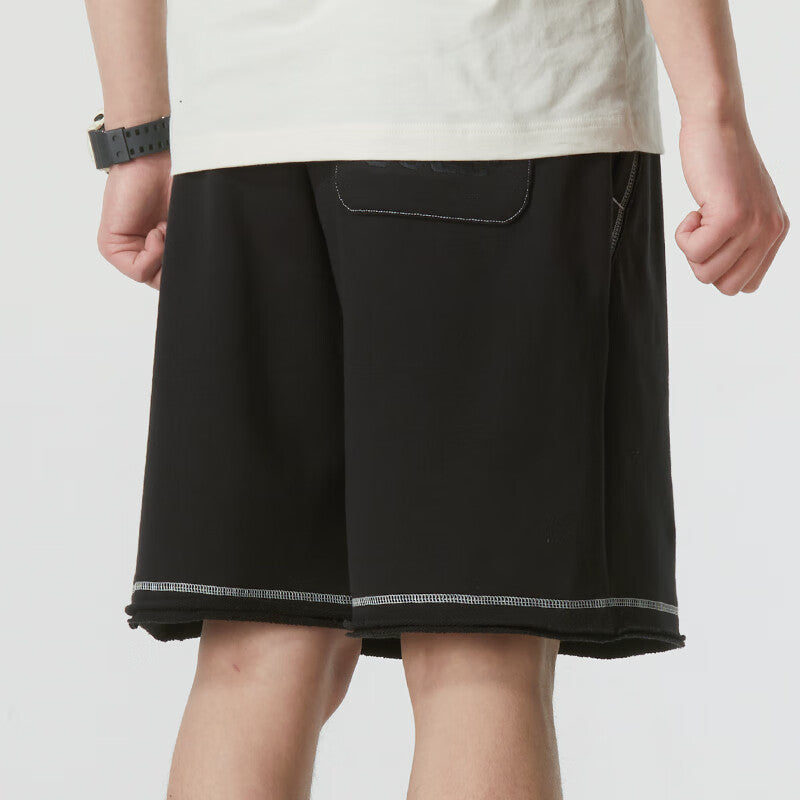 PUMA Logo Shorts 'Black with White Stitching' 626861-01