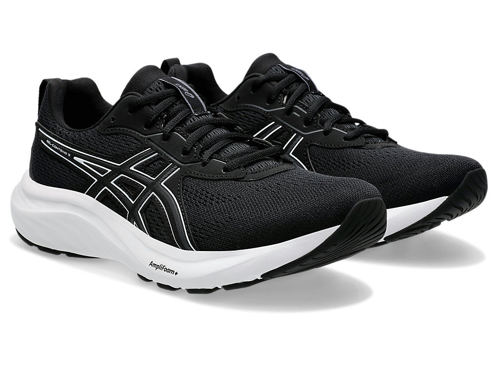 (WMNS) ASICS Gel-Contend 9 Wide 'Black White' 1012B678-002