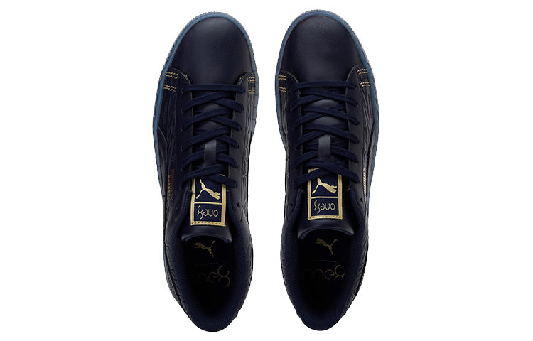 PUMA x one8 Virat Kohli Basket Classic Casual Board Shoes Black/Blue 375314-02