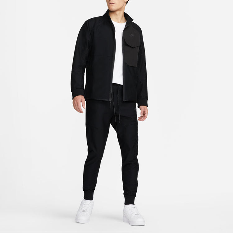 Men's Nike Sportswear Dri-FIT Tech Pack Moisture Conduction Quick Dry Logo Casual Jacket Black DD6595-010