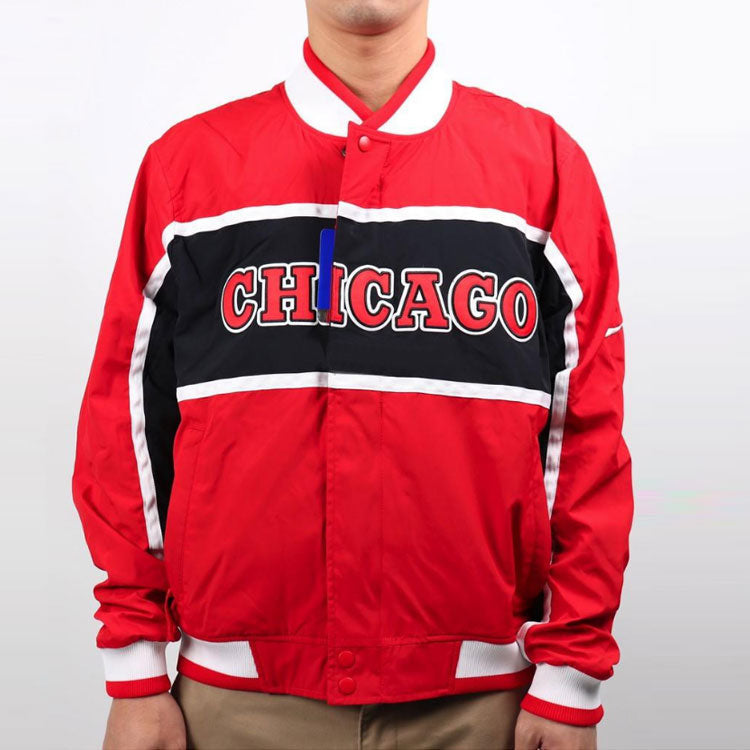 Nike NBA MENS Chicago Bulls Basketball Courtside Jacket Red AJ9148-657