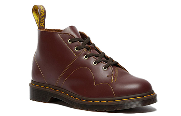 Dr. Martens Church Smooth Leather Monkey Boots Dark Red 16054601