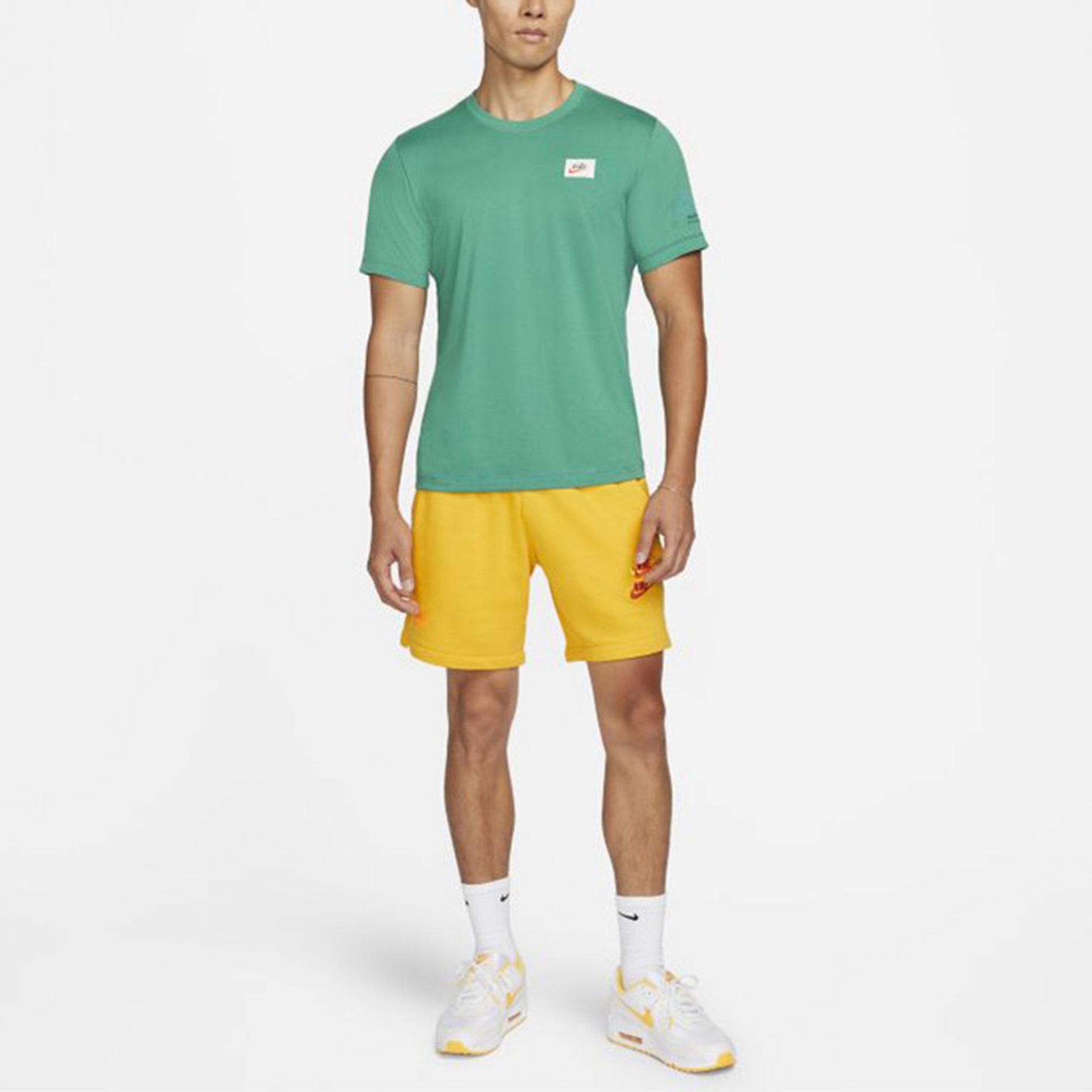 Men's Nike Nsw Tee Swoosh 50 Lbr Casual Sports Breathable logo Printing Short Sleeve Light Green T-Shirt DJ1394-350